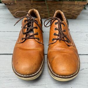 Rieker Vintage Leather Shoes Men Cognac Lace up Pre Owned Durable Retro Style